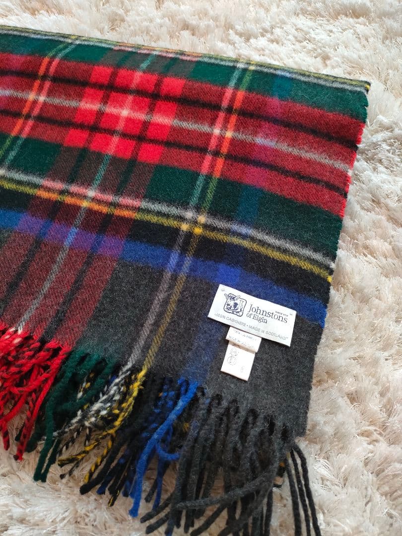 よ*う様 ジョンストンズ　グレー　ストール　大判　美品 Johnstons of Elgin | ジョンストンズ オブ エルガン 大判ストール