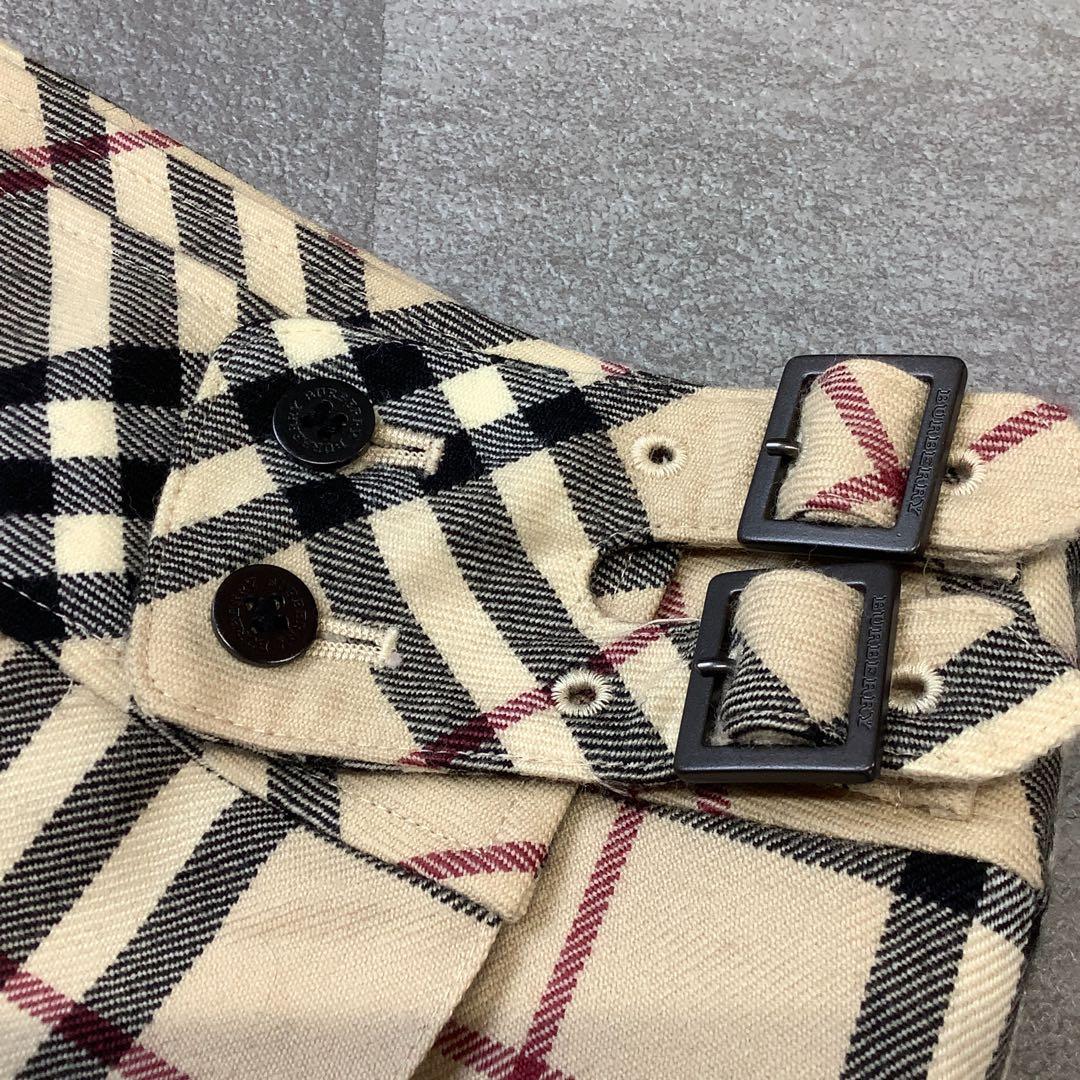 BURBERRY LONDON ノバチェック柄 プリーツ 巻きスカート - メルカリ