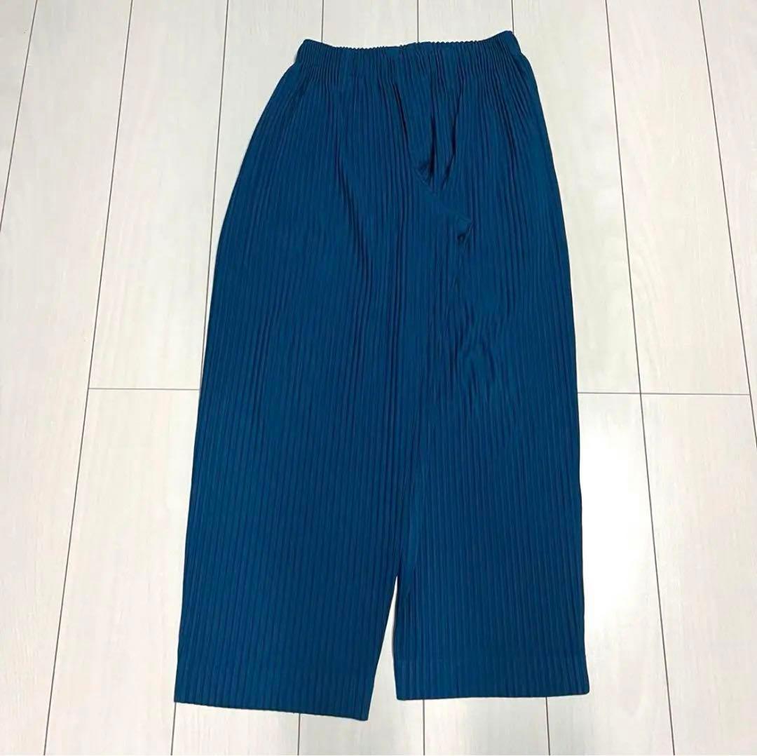 やまとイッセイミヤケ オムプリッセ プリーツベーシックパンツ ブルー BASICS – isseymiyake.com