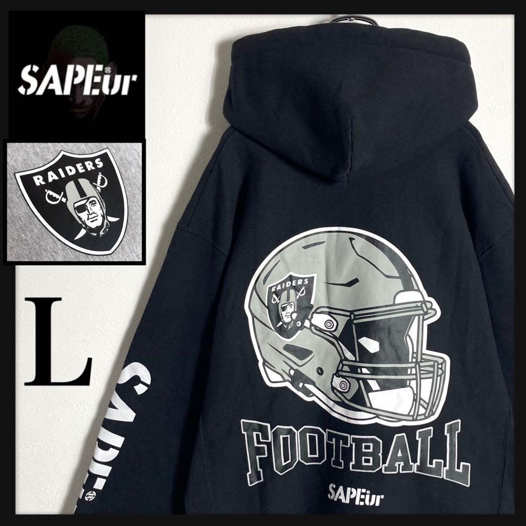 【限定コラボ】サプール レイダース RAIDERS パーカー ブラック L 美品 import-tops-m002.jpg