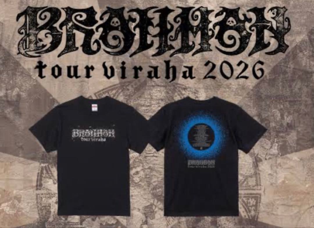 Brahman tour viraha 2026 Tシャツ【ブラック】 BRAHMAN tour viraha 2026 「T-SHIRTS A」 PRICE: ¥3,500- Col: BLACK