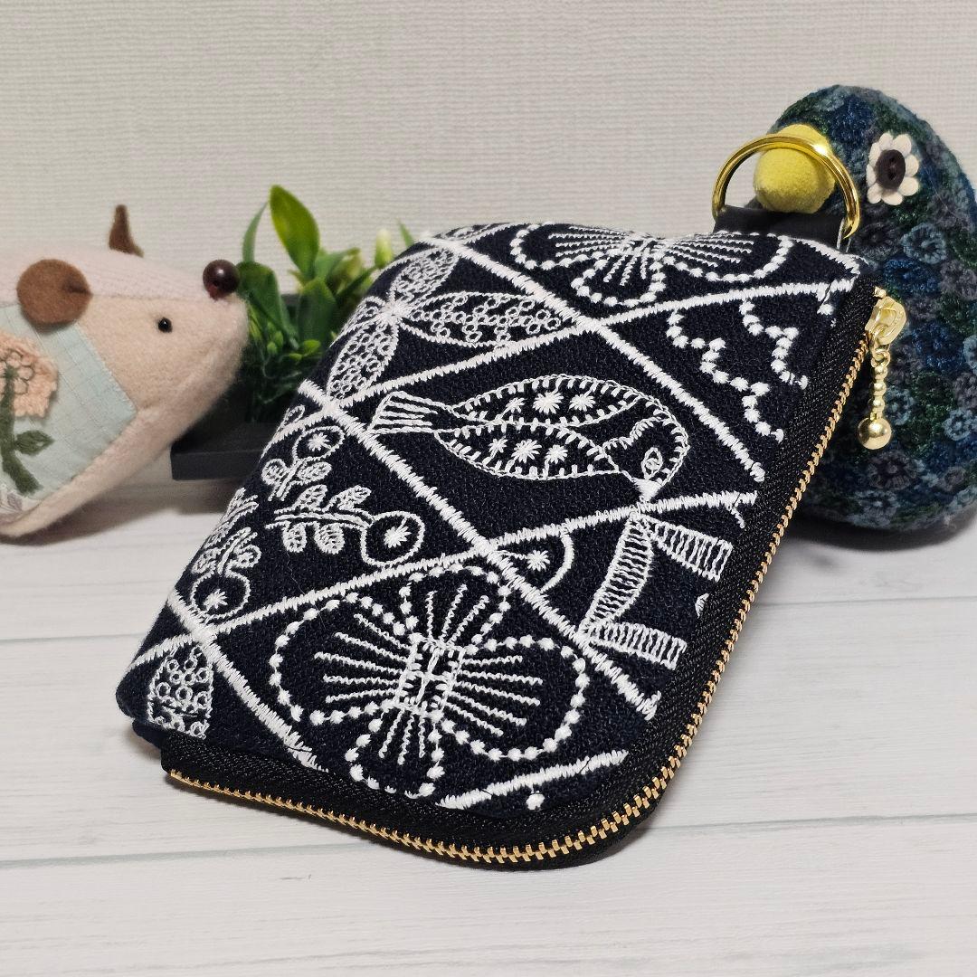 s.ミニウォレット シンフォニー ネイビー ミナペルホネン ハンドメイド