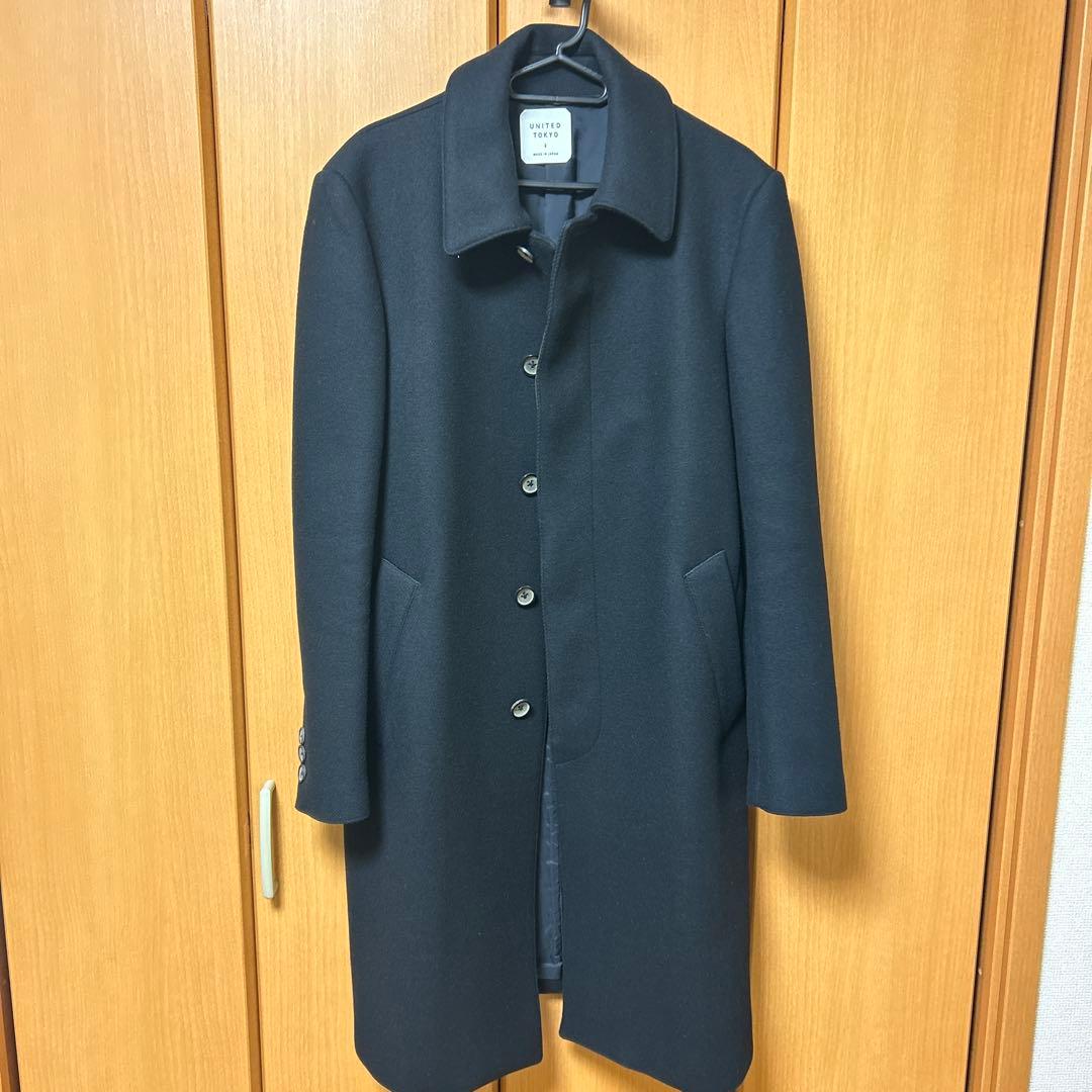 値下げ可　UNITED TOKYO ステンカラーコート 黒 UNITED TOKYO（ユナイテッドトウキョウ） ステンカラーコート コート