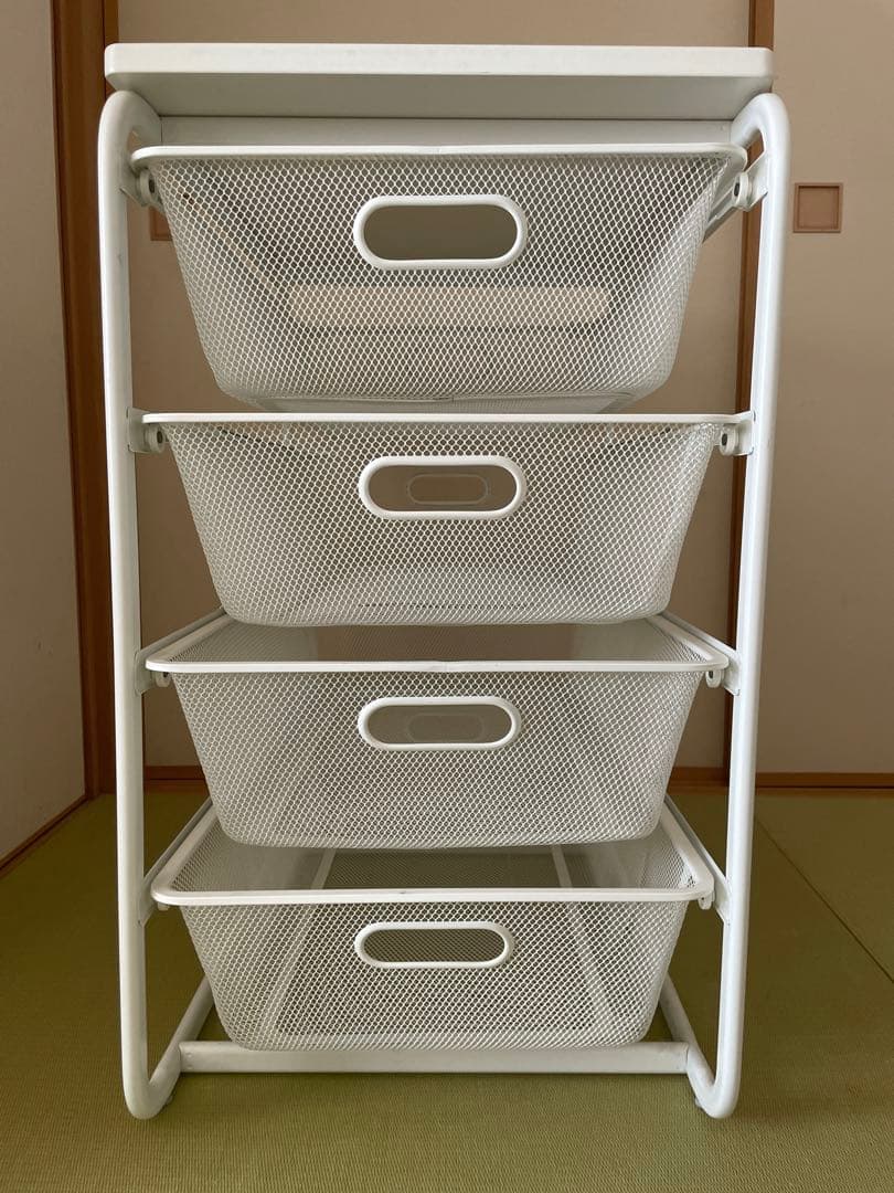廃盤】IKEA ALGOT アルゴート4段 メッシュバスケット（天板付き
