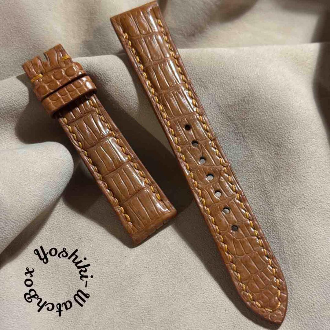 cro-1832 クロコダイル 腕時計ベルトライトブラウン ラグ幅18mm 楽天市場】ジャパンメイド クロコダイル 竹斑 ツヤあり ワニ革 本革