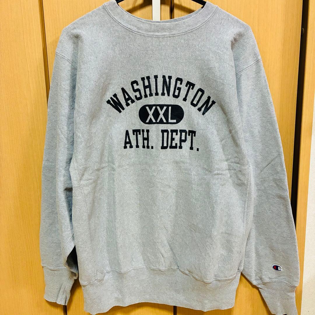 や*ま様 チャンピオン リバースウィーブ スウェット XL WASHINGTON 美品】Champion チャンピオン リバースウィーブ クマ スウェット XL