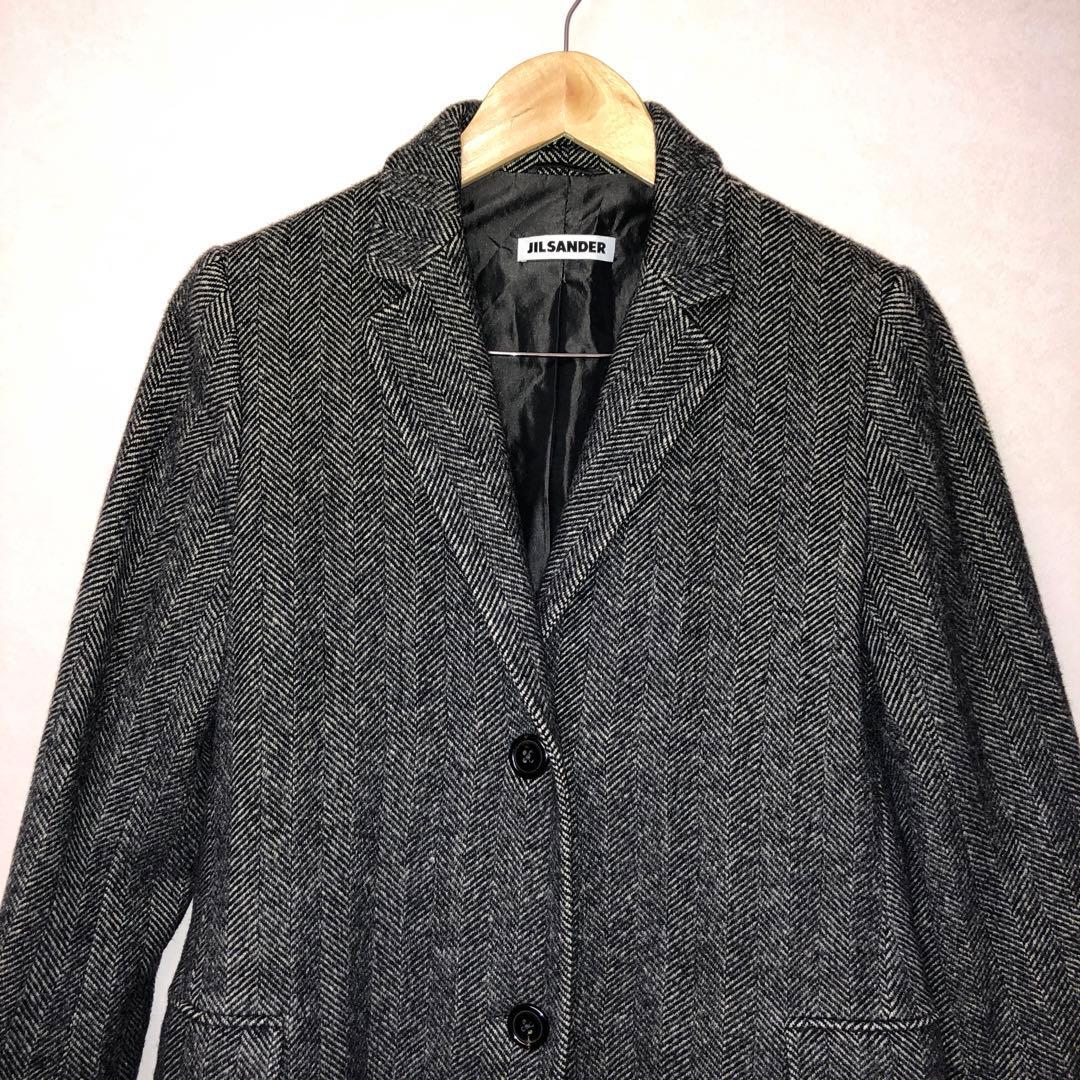 JIL SANDER ジル サンダー チェスター コート ヘリンボーン 38 - メルカリ