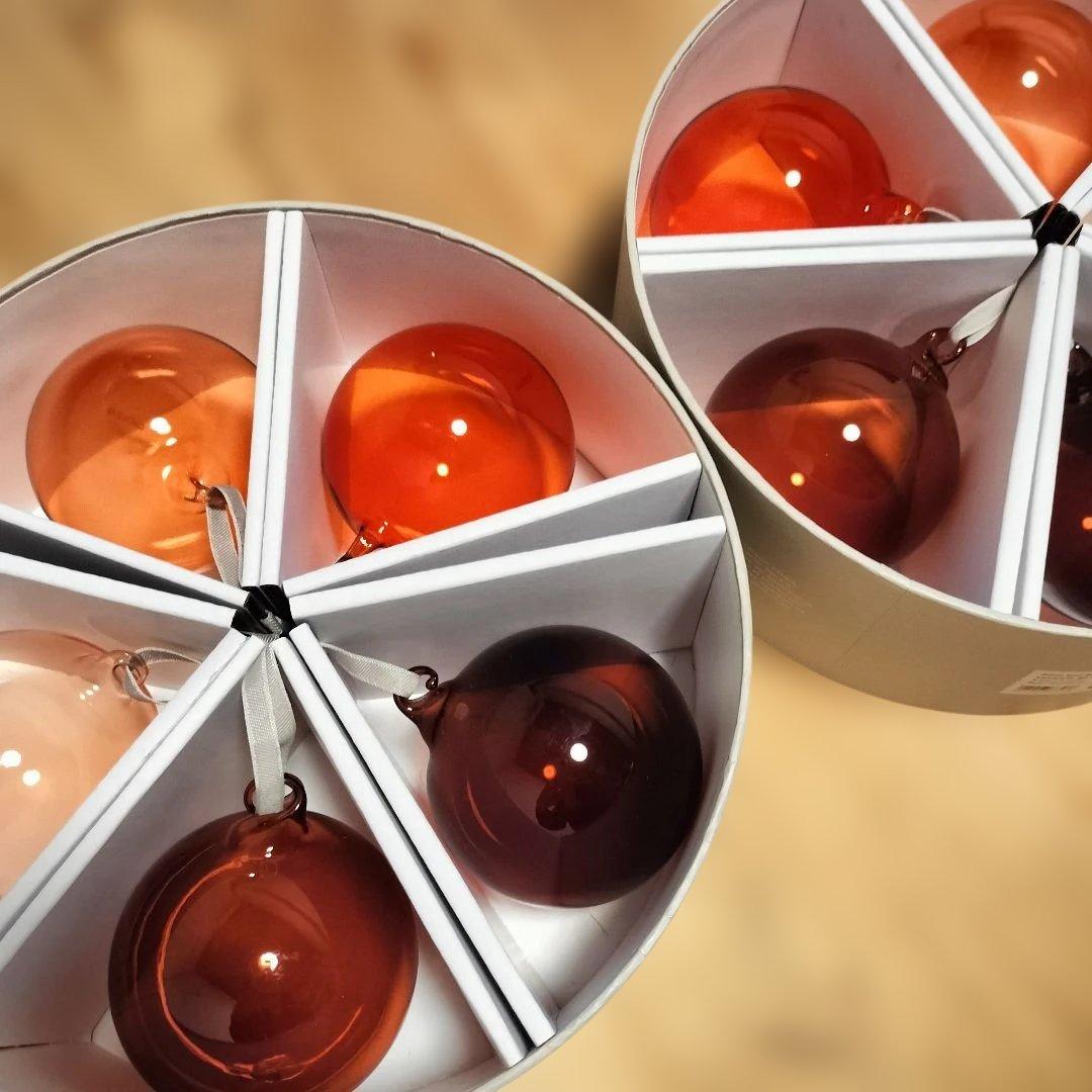 イッタラ　オーナメントボール　赤　クリスマス　8cm　スコープ　2個セット イッタラ オーナメントボール 赤 クリスマス 8cm スコープ 2個セット