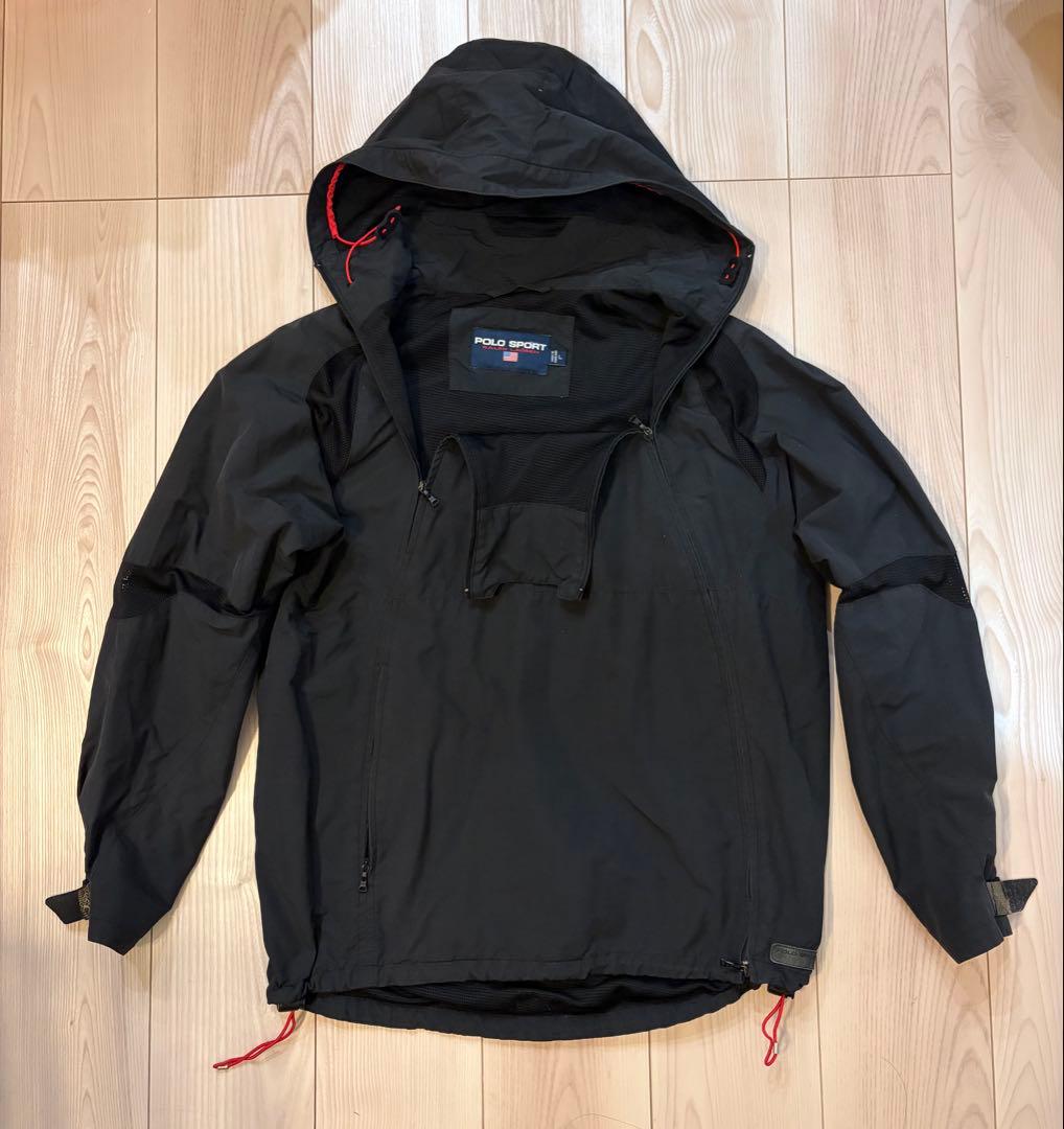 90s Polo Sport ブラックナイロンジャケット - メルカリ
