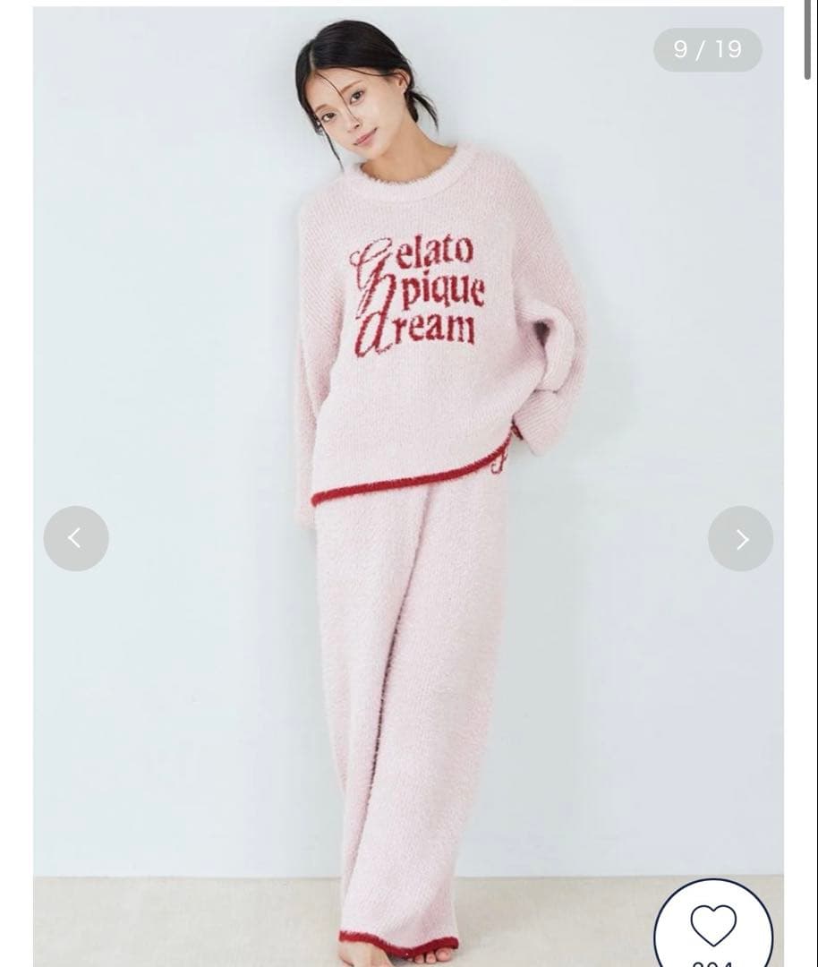 新作⭐︎新品未使用タグ付きgelato pique dreamラメフェザーパンツ ラメフェザーロングパンツ(ロングパンツ)｜ルームウェア・パジャマ通販