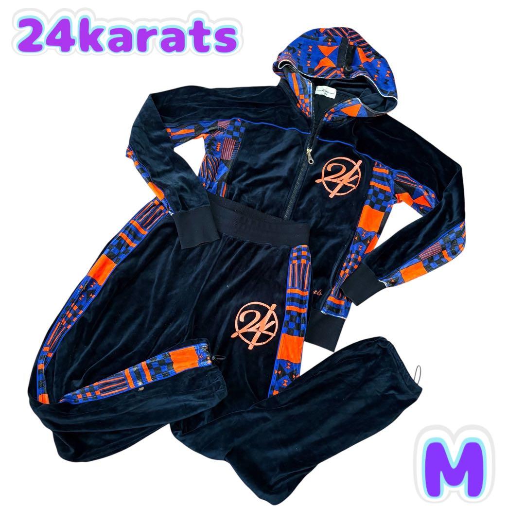 24karats ベロア調ジャージセットアップ 黒 M EXILE - メルカリ
