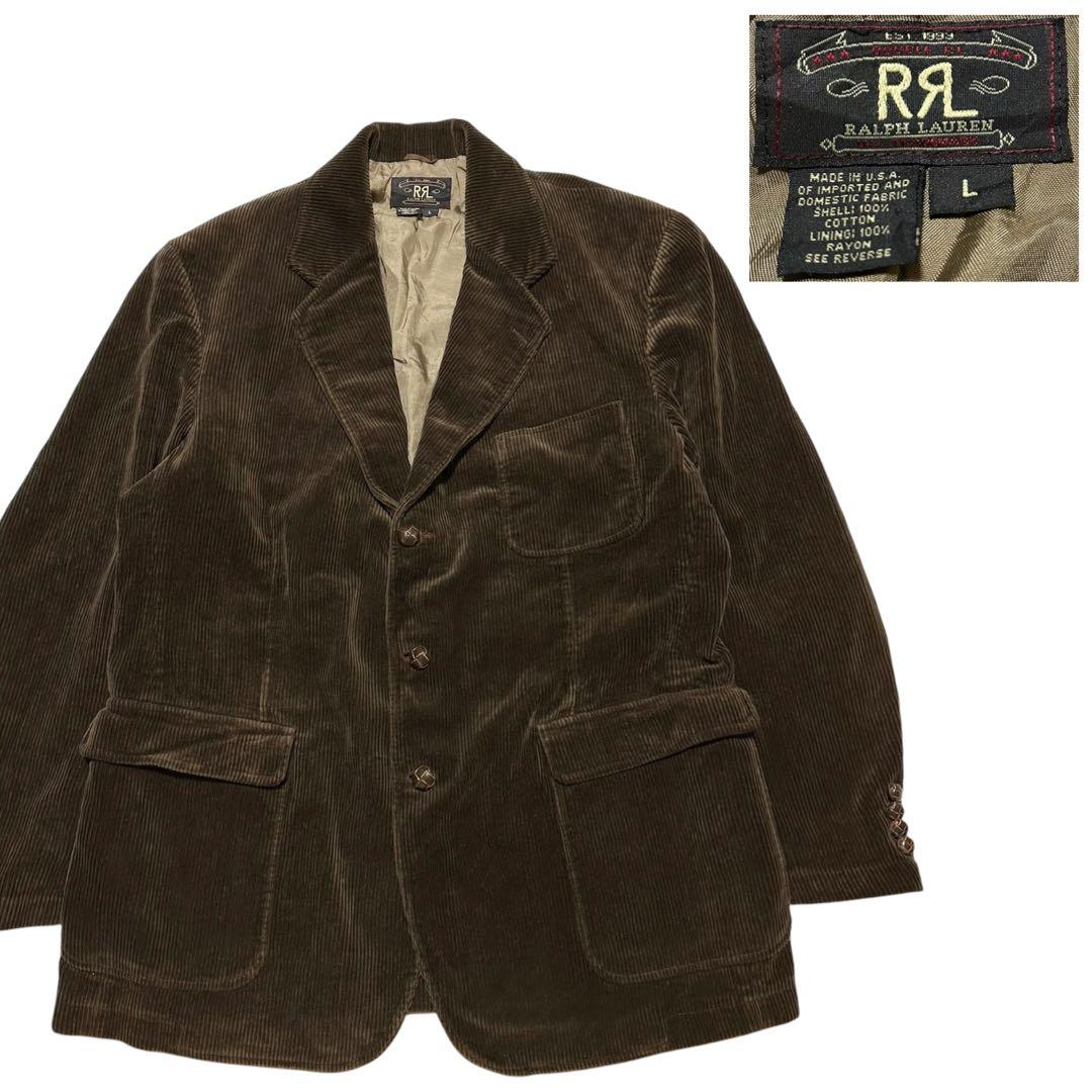 90s】USA製 RRL 三つ星 太畝コーデュロイ テーラードジャケット - メルカリ