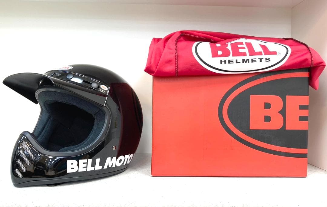 未使用 BELL ヘルメット MOTO-3 BLACK CLASSIC XXL ベル□ MOTO-3 オフロードヘルメット クラシック マット/グロス