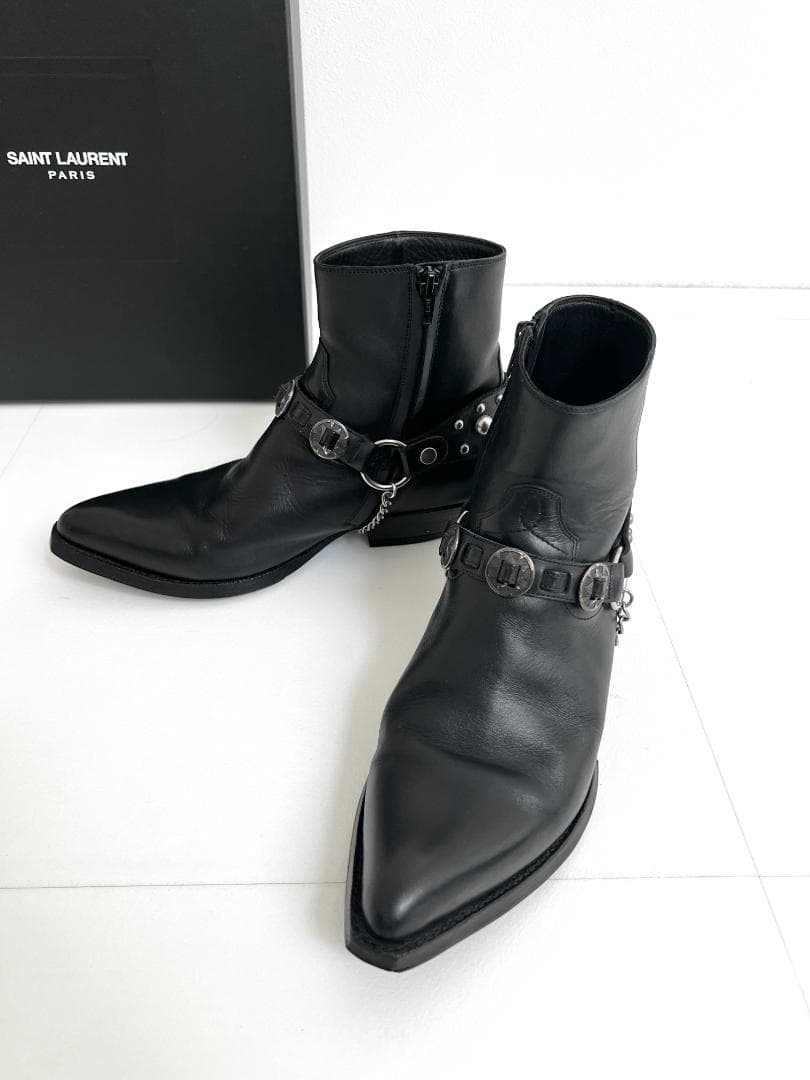 美品 SAINT LAURENT ハイヒールブーツ 41 エディスリマン期