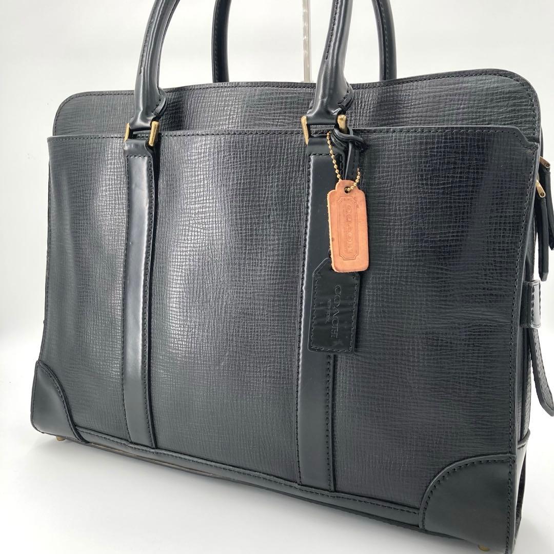 美品✨COACH コーチ クロスビー ビジネスバッグ レザー A4可 ブリーフ COACH（コーチ） バッグ メンズ ビジネスバッグ ブリーフケース