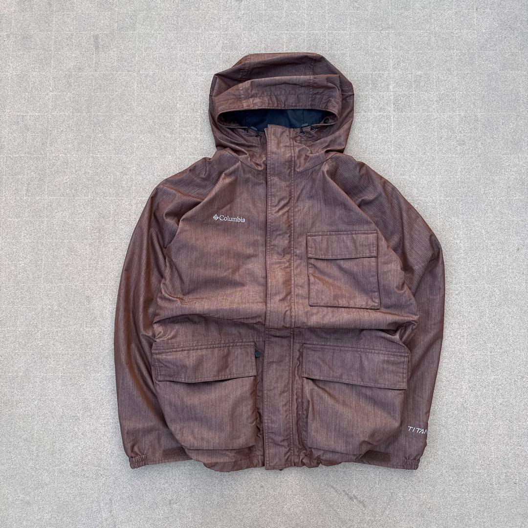 y2k Columbia マウンテンパーカー ブラウン ナイロンジャケット L