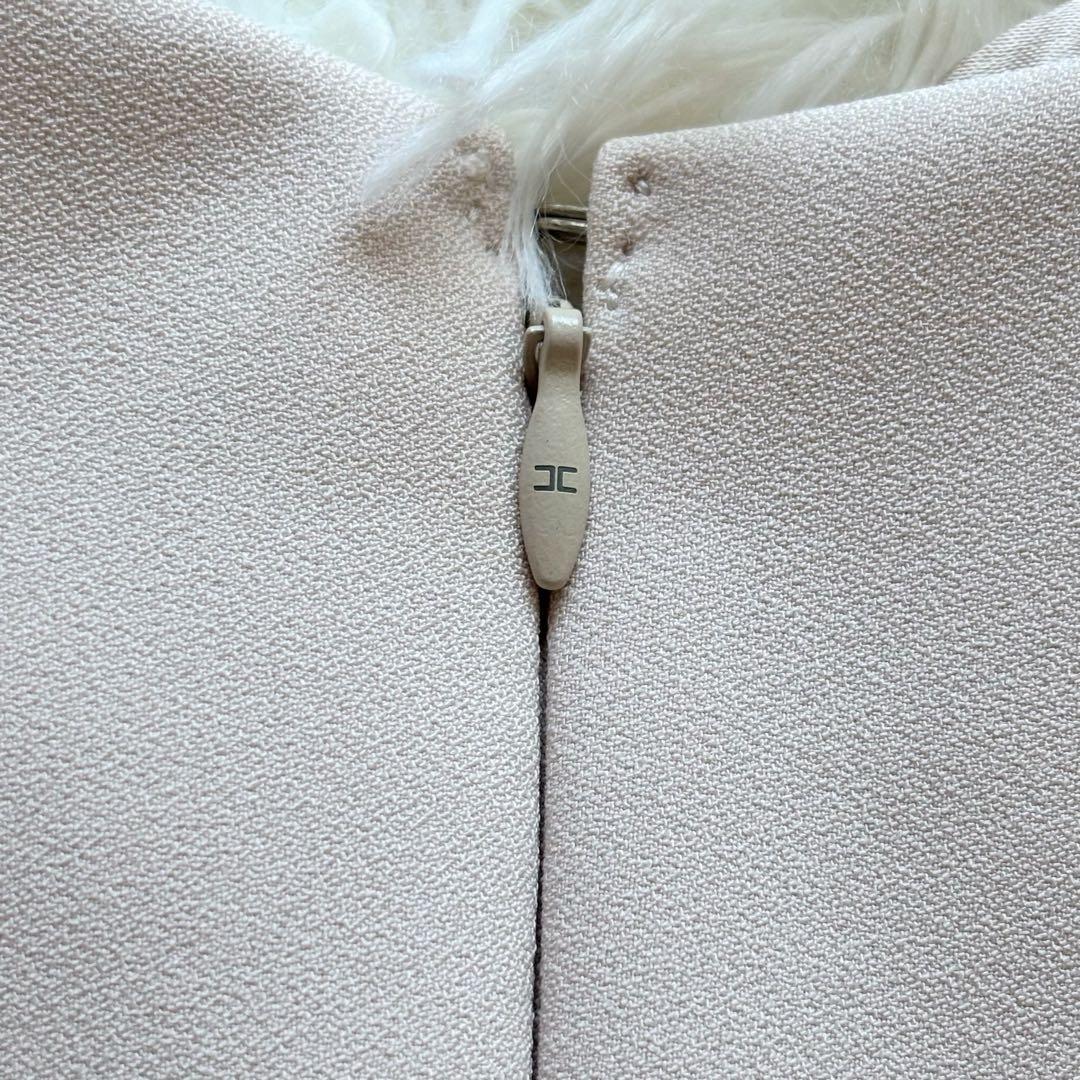 エリザベッタ フランキ ワンピース イタリア製 ロゴ金ボタン ピンク