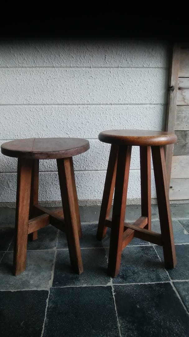 専用木製スツール 2脚セット ブラウン スツール 2脚セット 高さ60cm 木製 天然木 ハイスツール 椅子 イス