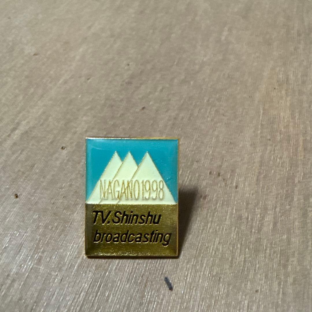 長野オリンピック　1998 テレビ信州　ピンバッジ 長野オリンピック 1998 CBS メディア バッジ 冬季 NAGANO OLYMPIC