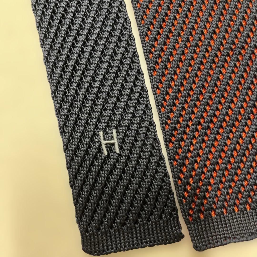 HERMES ネクタイ 8-47 ニットタイ ベルト - メルカリ