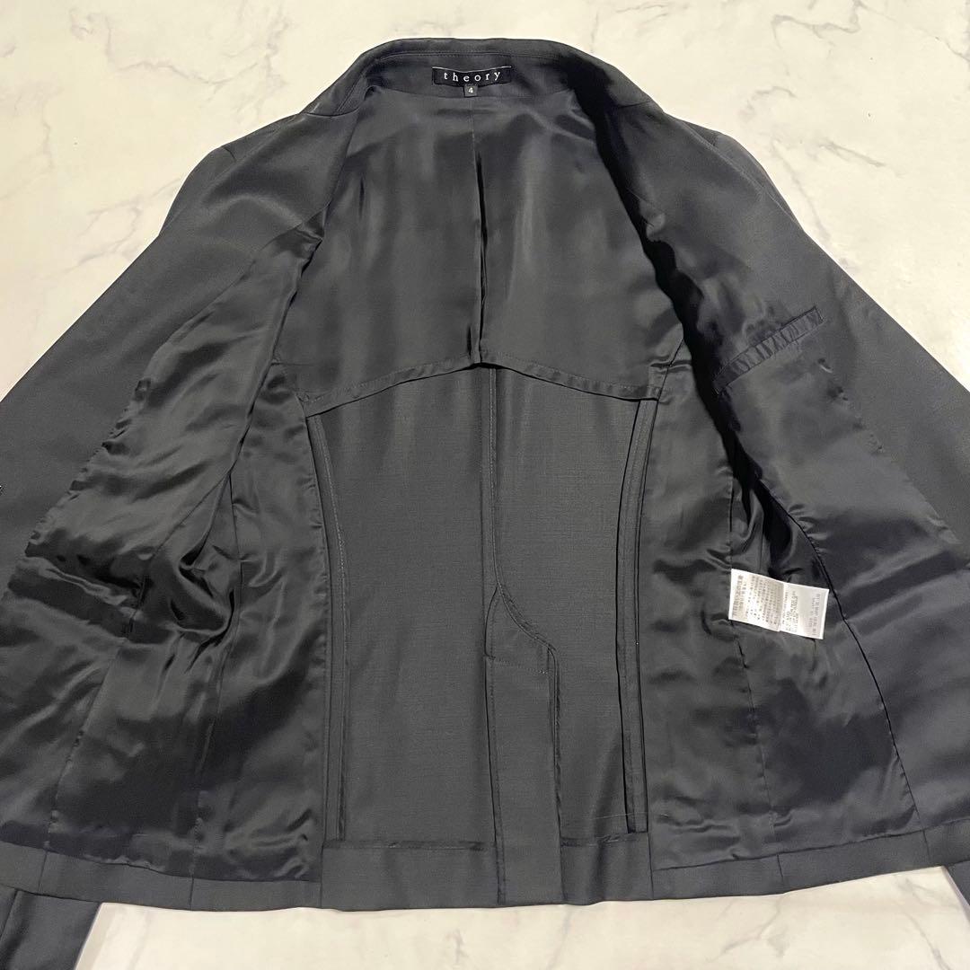 美品♪theory セオリー スカートスーツ セットアップ ブラック 黒 4