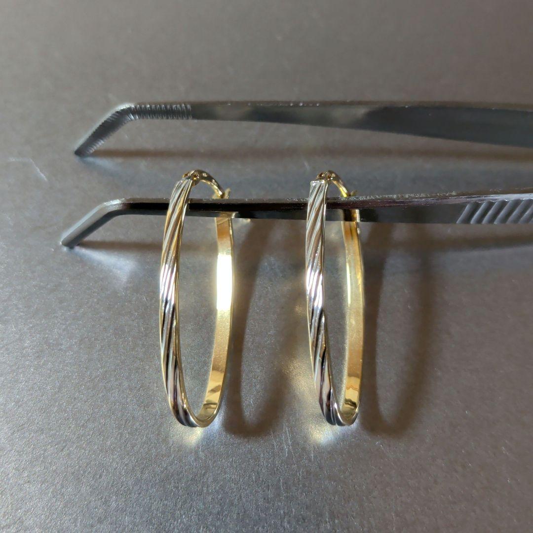 ピアス　750　ITALY　WG　YG　2色　ツートン　スナップ　計1.63g K18 2WAYダブルボールピアスS|ジュエリー|PIMENTÉ-ピモンテオンライン