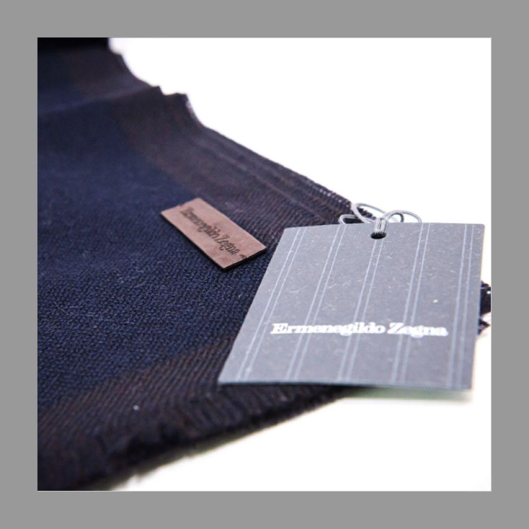 マフラー Ermenegildo Zegna ネイビー Ermenegildo Zegna - 専用 Ermenegildo Zegna カシミヤマフラー 紺色