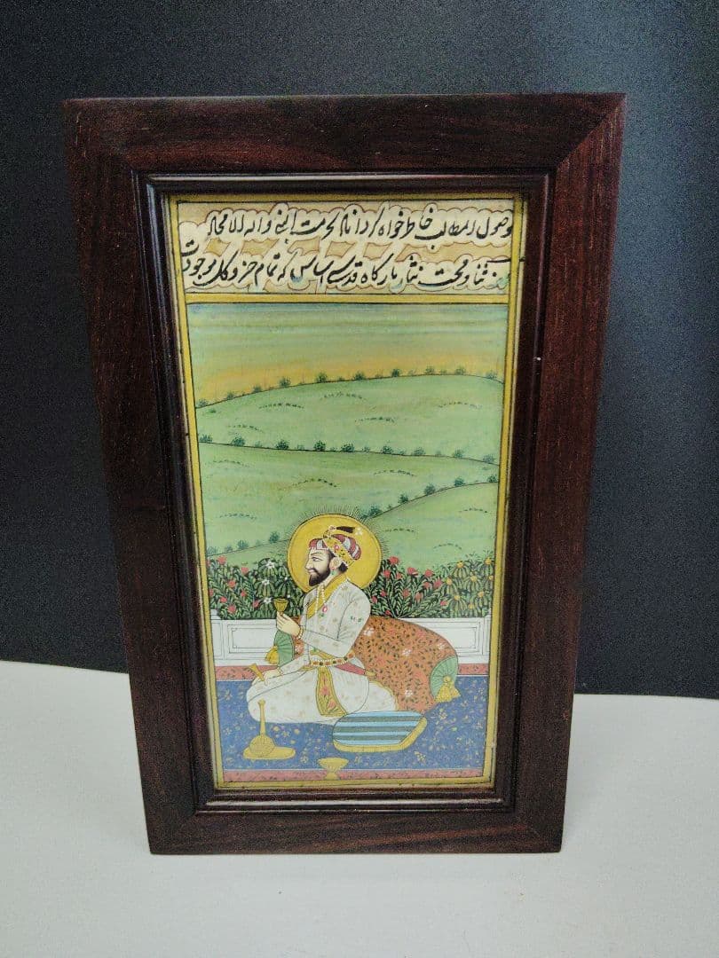 インド細密画 手描き 王侯像 紫檀系ローズウッド 無垢材 文庫箱　ムスリム美術 ローズウッド（インドローズ） - 木材通販のマルトクショップ