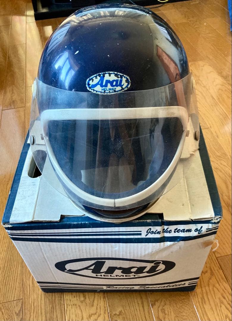 【新井広武】Arai フルフェイス ビンテージ ヘルメット 当時物 アライ　箱付 Yahoo!オークション -「アライヘルメット 当時物」(フルフェイス（オン