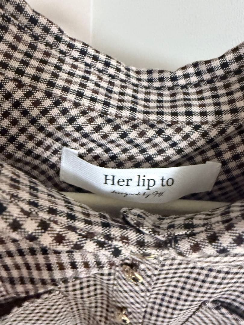 Checked Shirt Mini Dress / herlipto - メルカリ