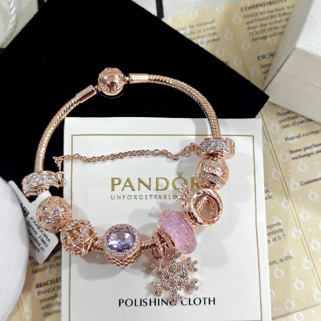 PANDORA ローズゴールド ビーズブレスレット ギフトボックス付き