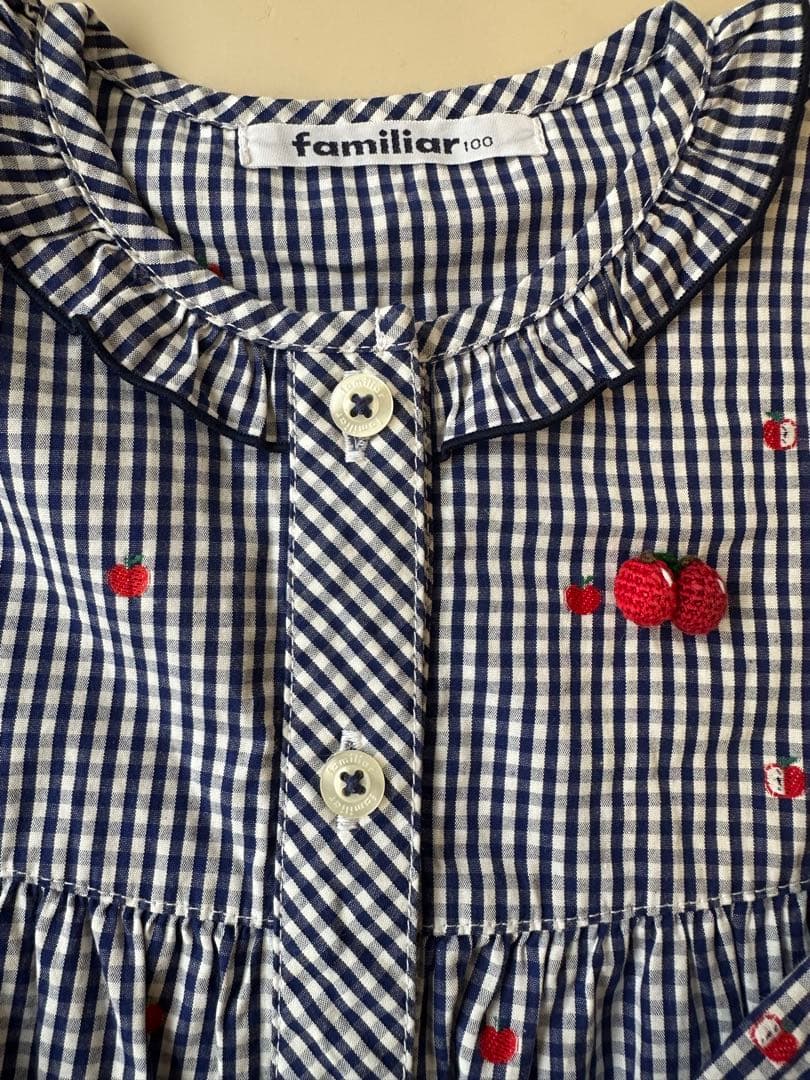 未使用　ファミリア　りんごワンピース familiar ファミリア ワンピース りんご 90 - メルカリ