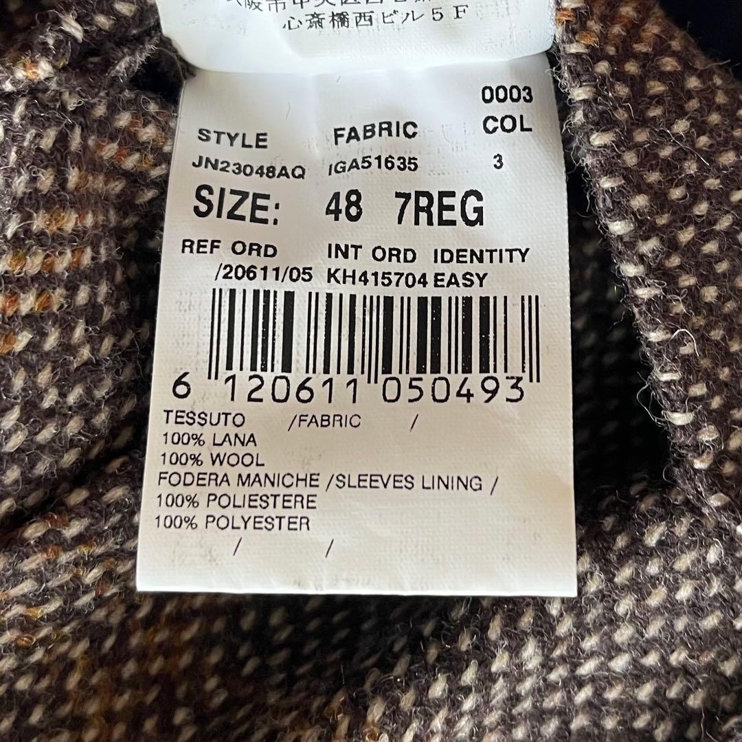 <ハンガー>LARDINI 新ロゴ ブラウン ツイード チェスターコート 48 ハンガー>LARDINI 新ロゴ ブラウン ツイード チェスターコート 48