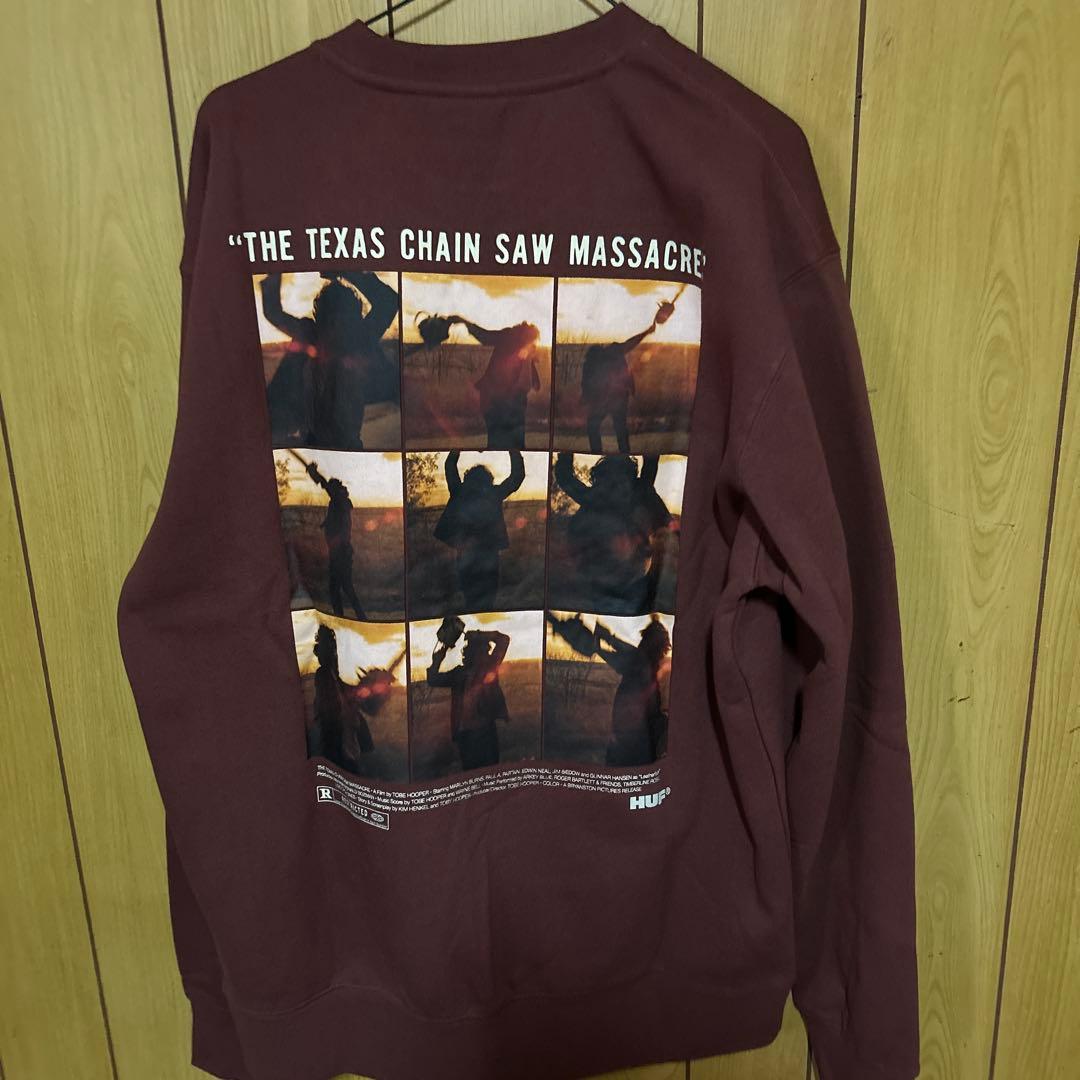新品 未使用 HUF × テキサス・チェーンソー・MOVIE スウェット 映画 HUF x Texas Chainsaw Massacre Chainsaw Black Hoodie | Zumiez