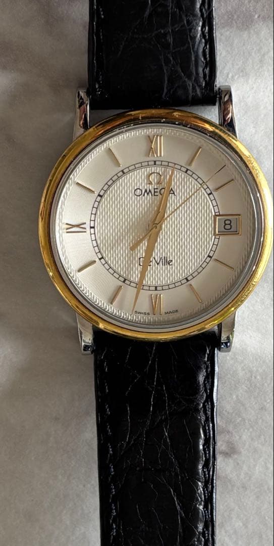 OMEGA 腕時計 クォーツ シルバー/ゴールド OMEGA De Ville Watch 18K Yellow Gold 73006340 Quartz Men's 1 Year