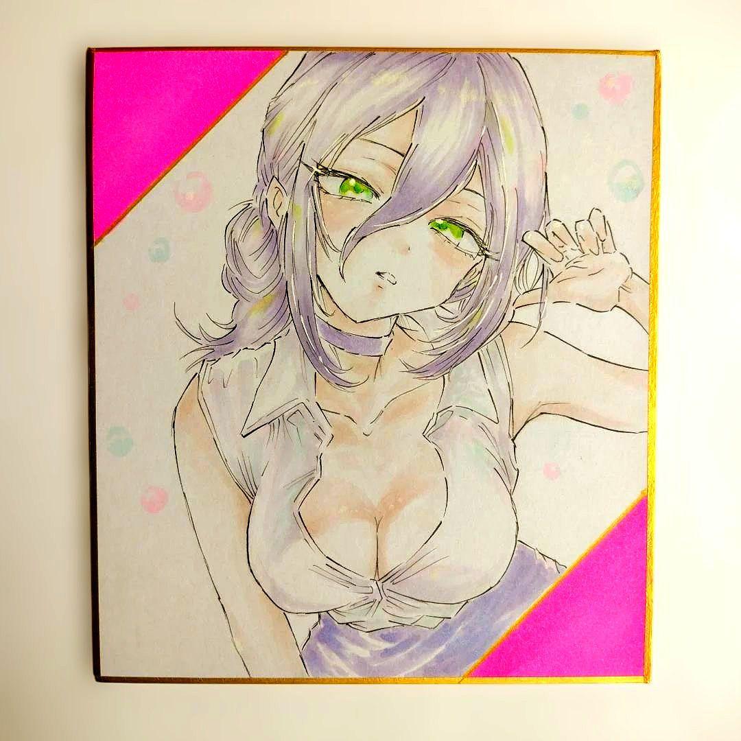 チェンソーマンレゼファンアートイラスト手描アナログ原画【おまけ付き