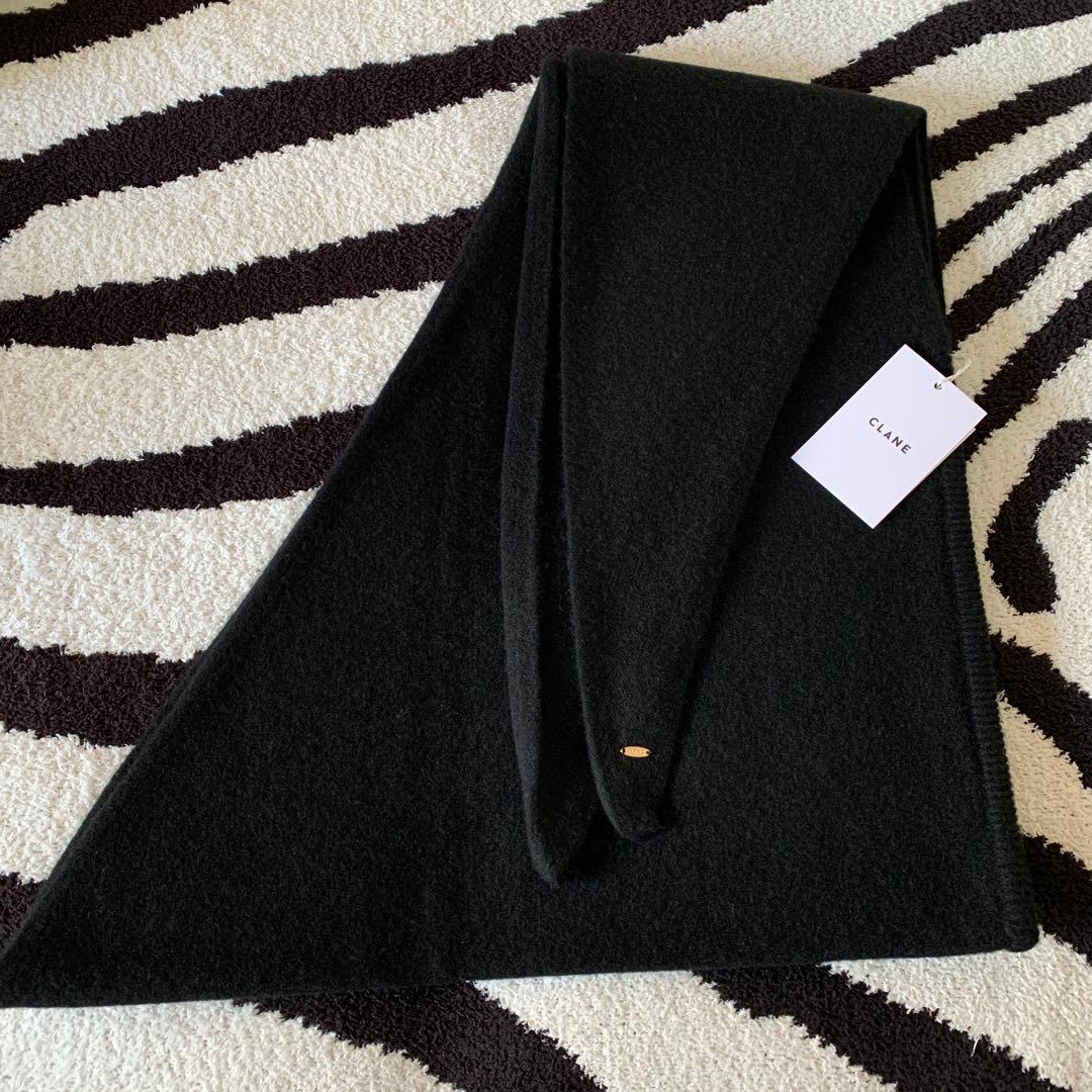 CLANE YAK KNIT TRIANGULAR STOLEブラックF新品 - メルカリ