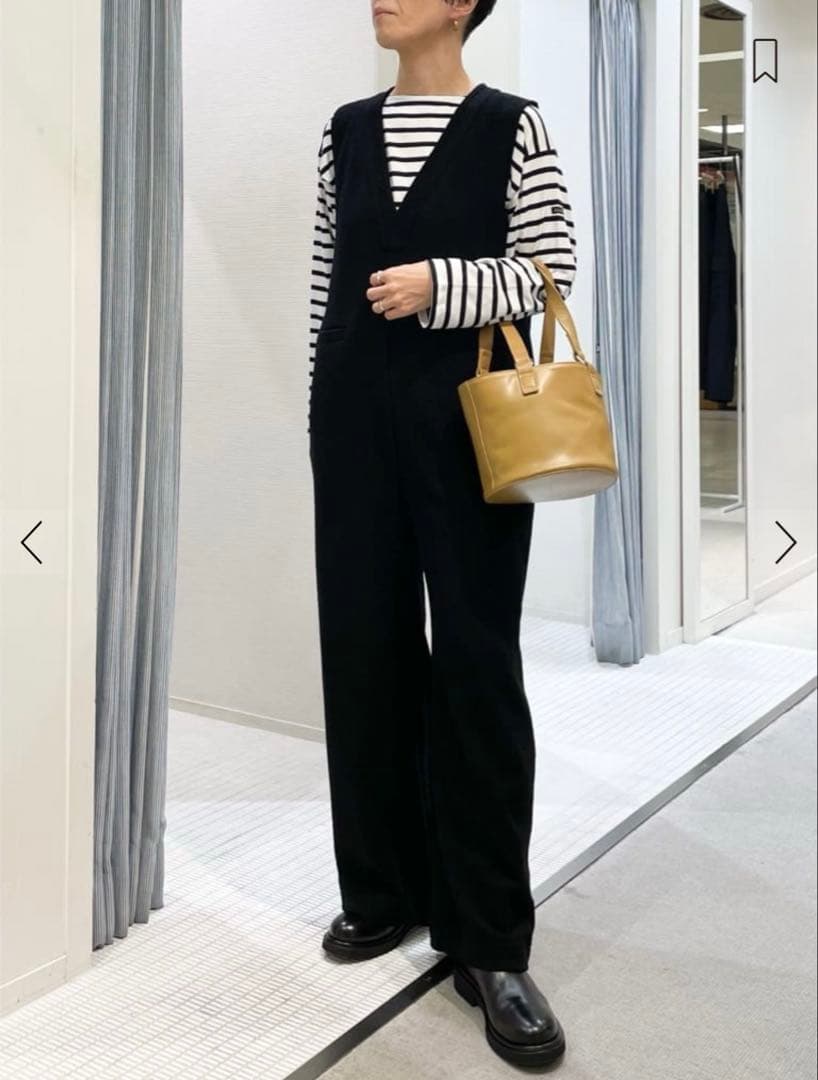 あお様 GALERIE VIE ファインブークレー Vネックサロペット VIE www