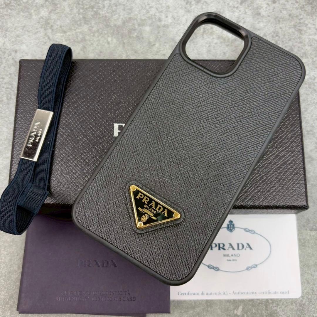 未使用級 プラダ iPhone13 ケース カバー サフィアーノ 三角ロゴ 黒 楽天市場】PRADA プラダ iPhone14Pro 専用ケース 1ZH173 QHH