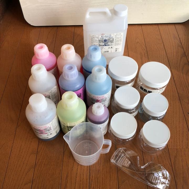 値下げ【プリザーブドフラワー】加工液　新品多数＆中古品　容器付き Amazon｜プリザーブドフラワー加工液 インスタントプリザ SF-G液（1液