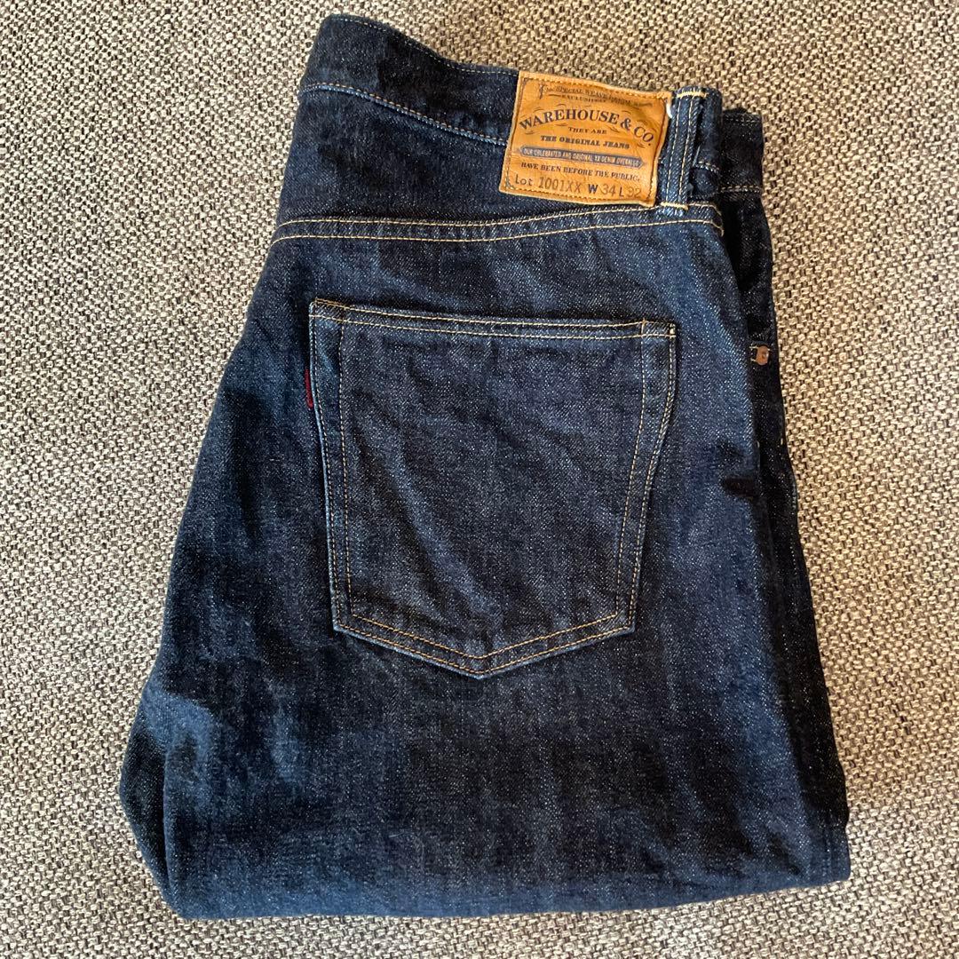ク*ん様 WAREHOUSE 1001XX　W34　ウェアハウス　黒パッチ　限定 WAREHOUSE 1001XX W34 ウェアハウス 黒パッチ 限定モデル - メルカリ