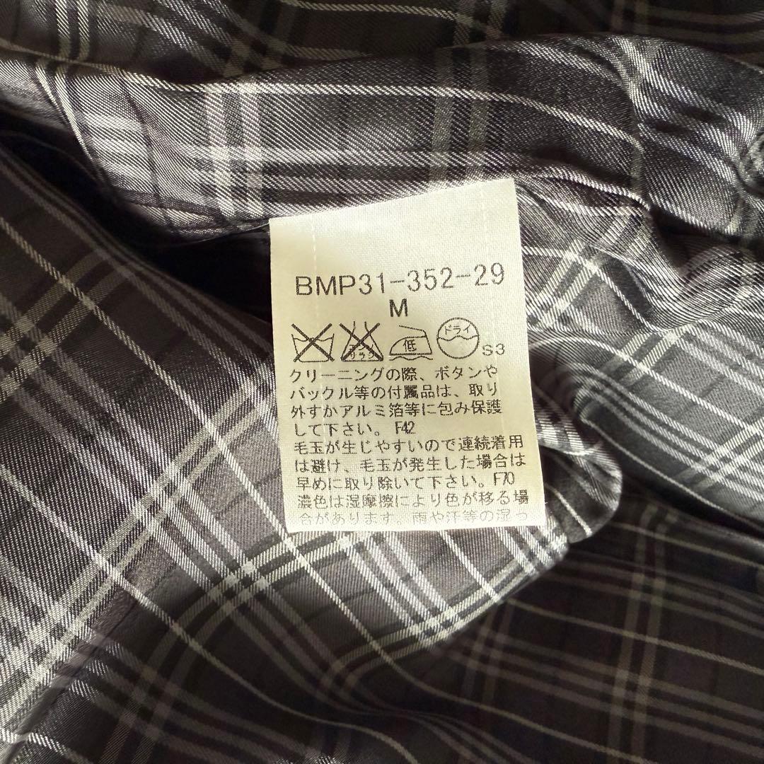 美品】バーバリーブラックレーベル Pコート ブラック ノバチェック 銀