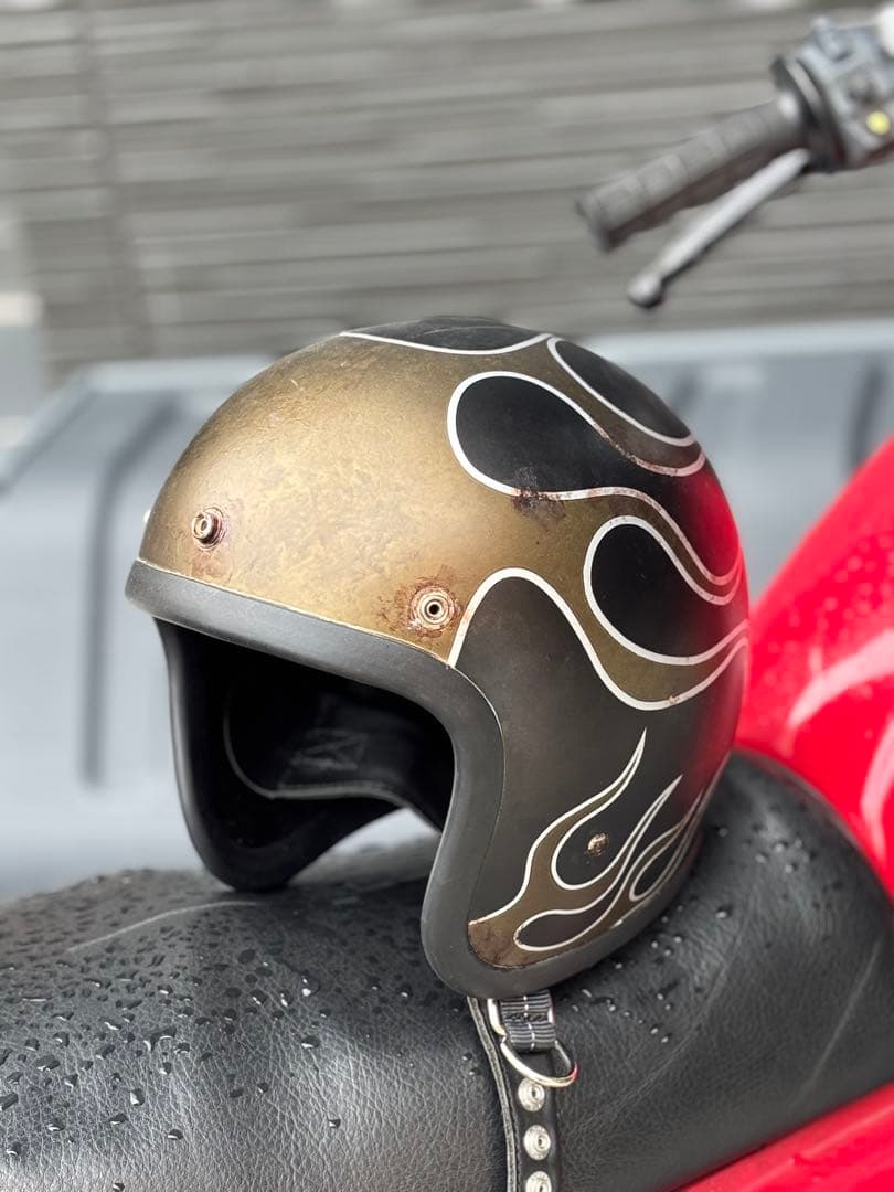 オーシャンビートルLAC ダブルストラップ オーシャンビートル ヘルメット L.A.C イエロー 改 ダブルストラップ