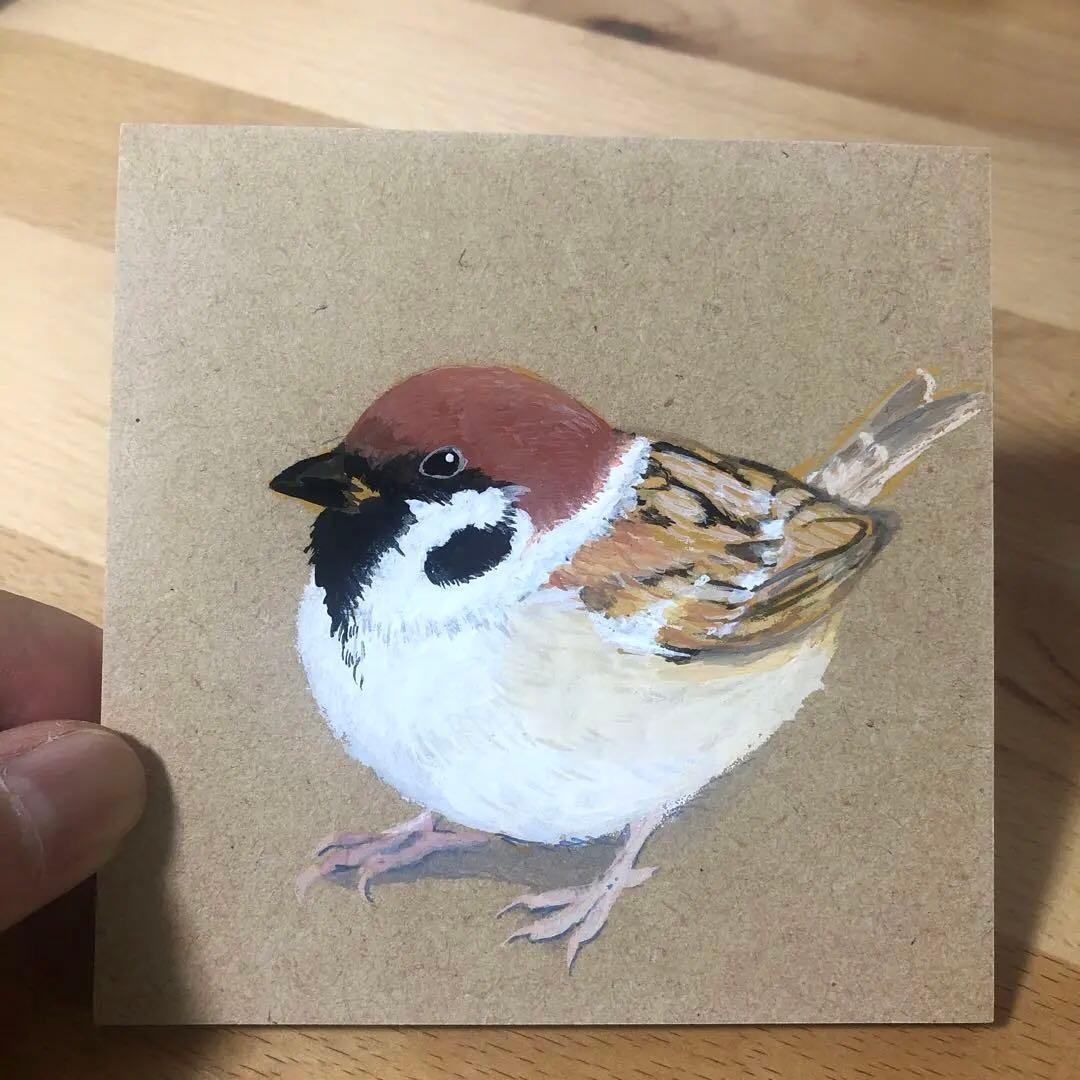 雀 絵画 スズメ - メルカリ