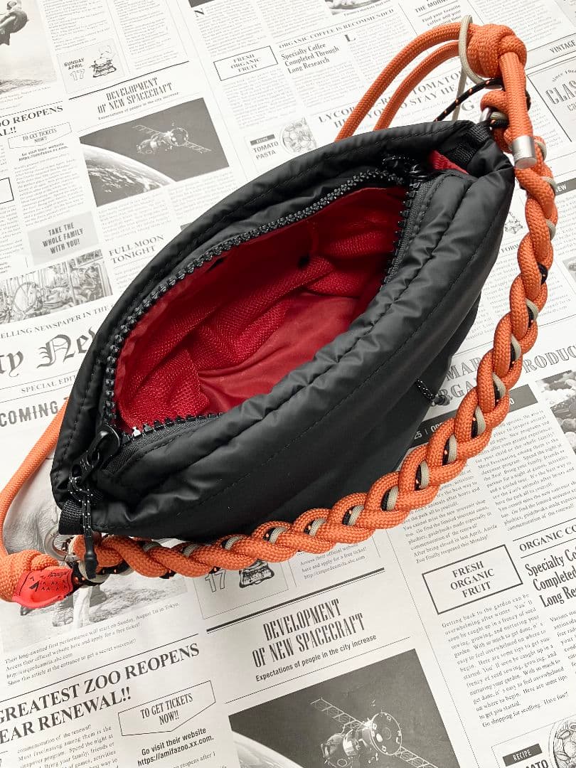 topologieべサス ショルダーbagストラップBlack×orange新品 - メルカリ