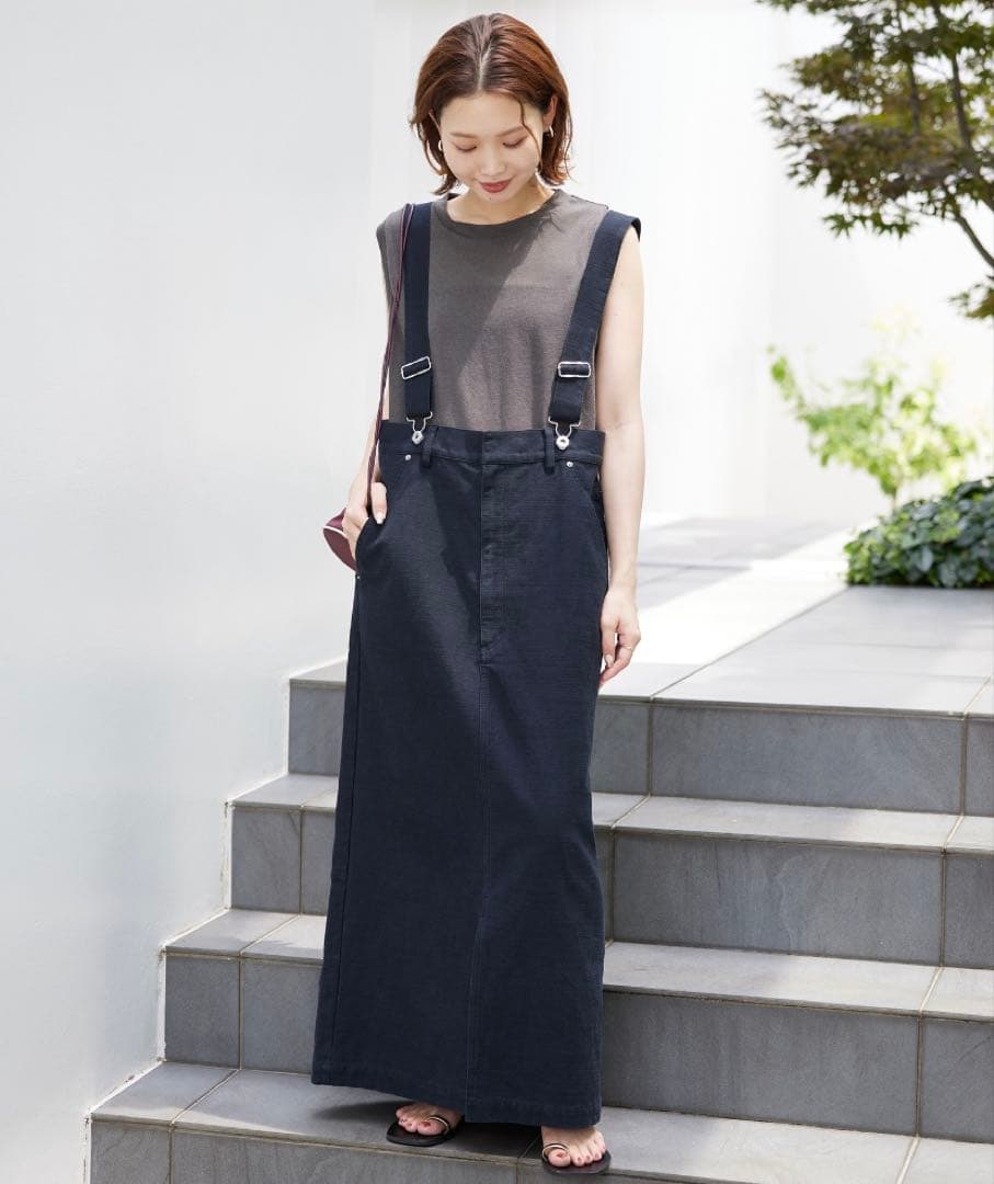 新品⭐︎SLOBE IENA（スローブイエナ）のハイウエストジャンパースカート WEB限定/追加》ハイウエストジャンパースカート（その他スカート