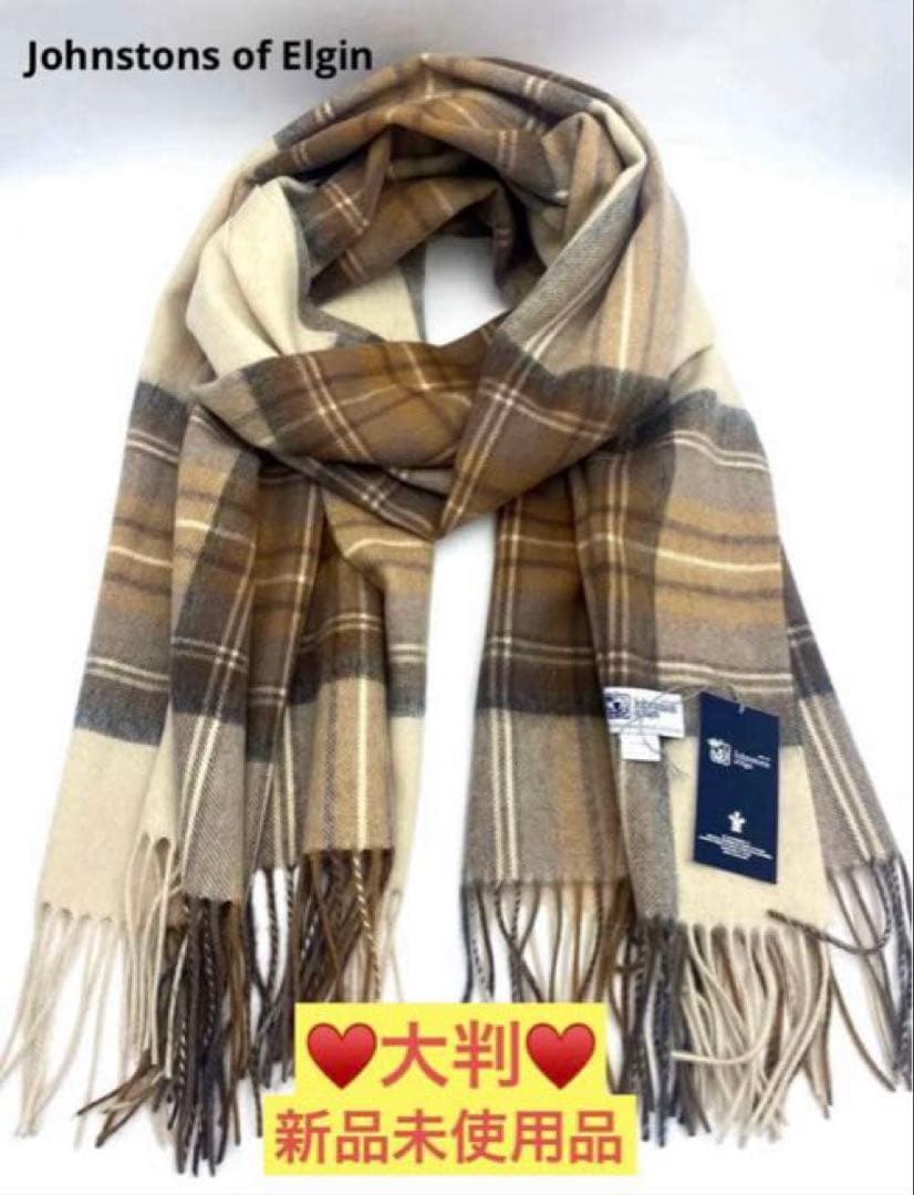 み*ん様 ♥️ジョンストンズ♥️ Johnstons of Elgin 大判スト Johnstons of Elgin/ジョンストンズ オブ エルガン ライトカシミヤ100