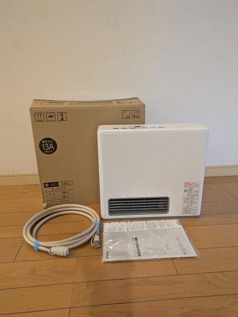 【美品ホース3m付き!】OSAKA GAS 140-5862 ガスファンヒーター 大阪ガス 1-140-6203 ガスファンヒーター オフホワイト11406203