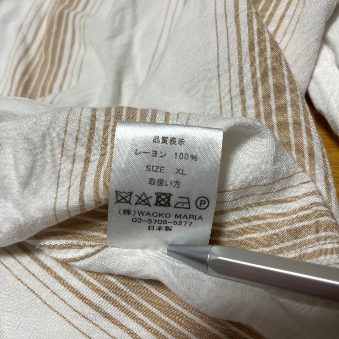 WACKO MARIA 22AW L/S ストライプオープンカラーシャツ
