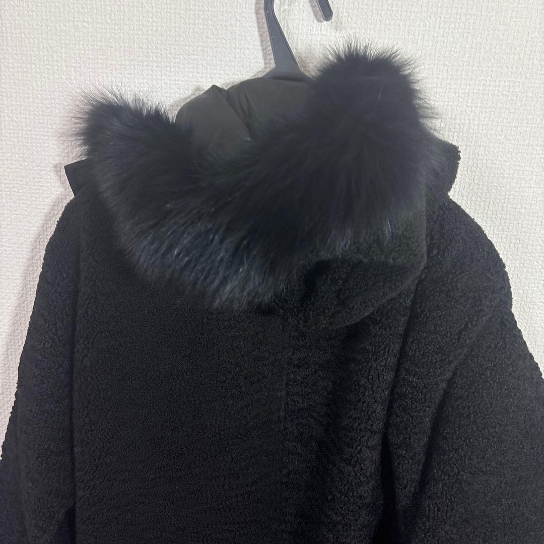 LASUD ファーボアコート ブラック 未使用品 サイズ9号 定価34000円